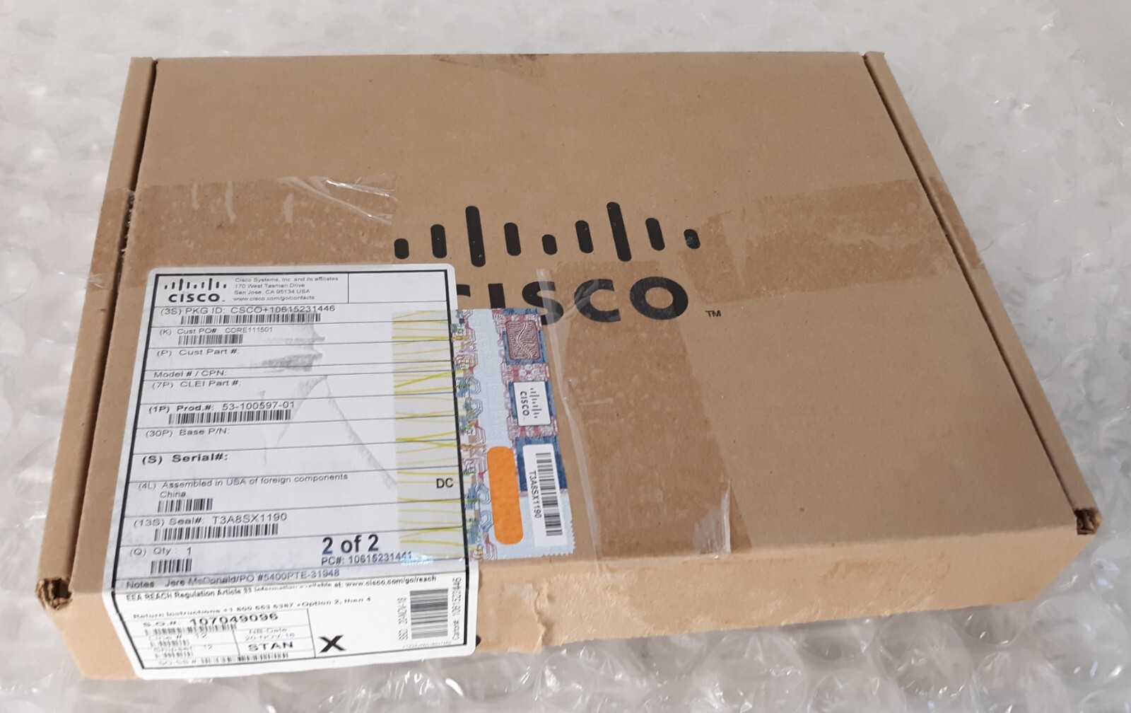 Genuine Cisco 53-100597-01 Mounting Bracket for IR829M-LTE-EA-BK9 NEW *OPEN BOX*
