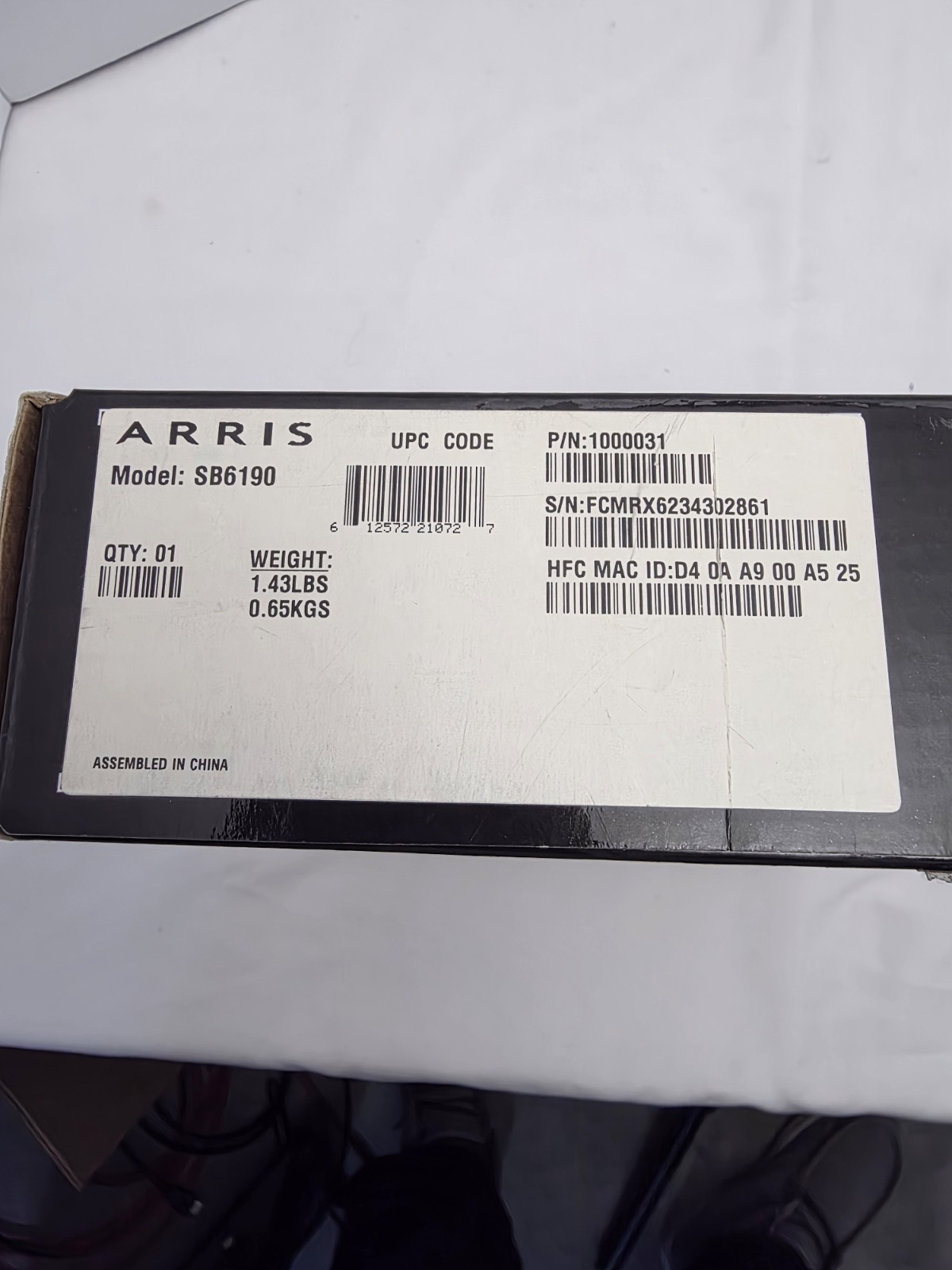 Arris Surfboard Sb6190 DOCSIS 3.0 Cable Modem 32×8 Up To 1.4 GBPS