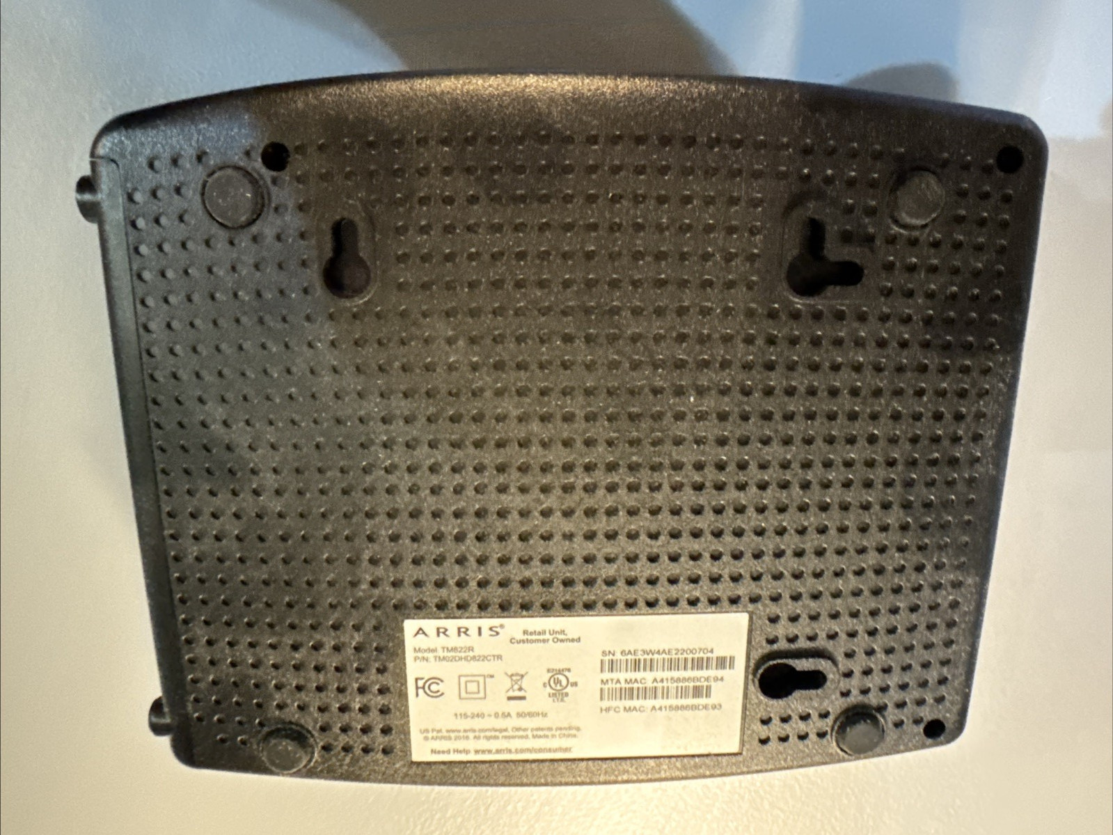 ARRIS SURFboard TM822R Telephony Cable Modem Only Fast Shipping