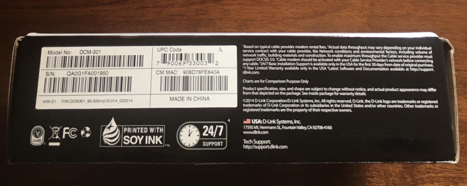 D-Link DOCSIS 3.0 Cable Modem DCM-301 343Mbps