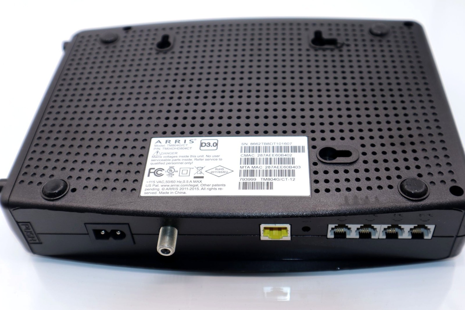 ARRIS TM804 Telephony Cable Modem Reliable Home Office Internet Essentials