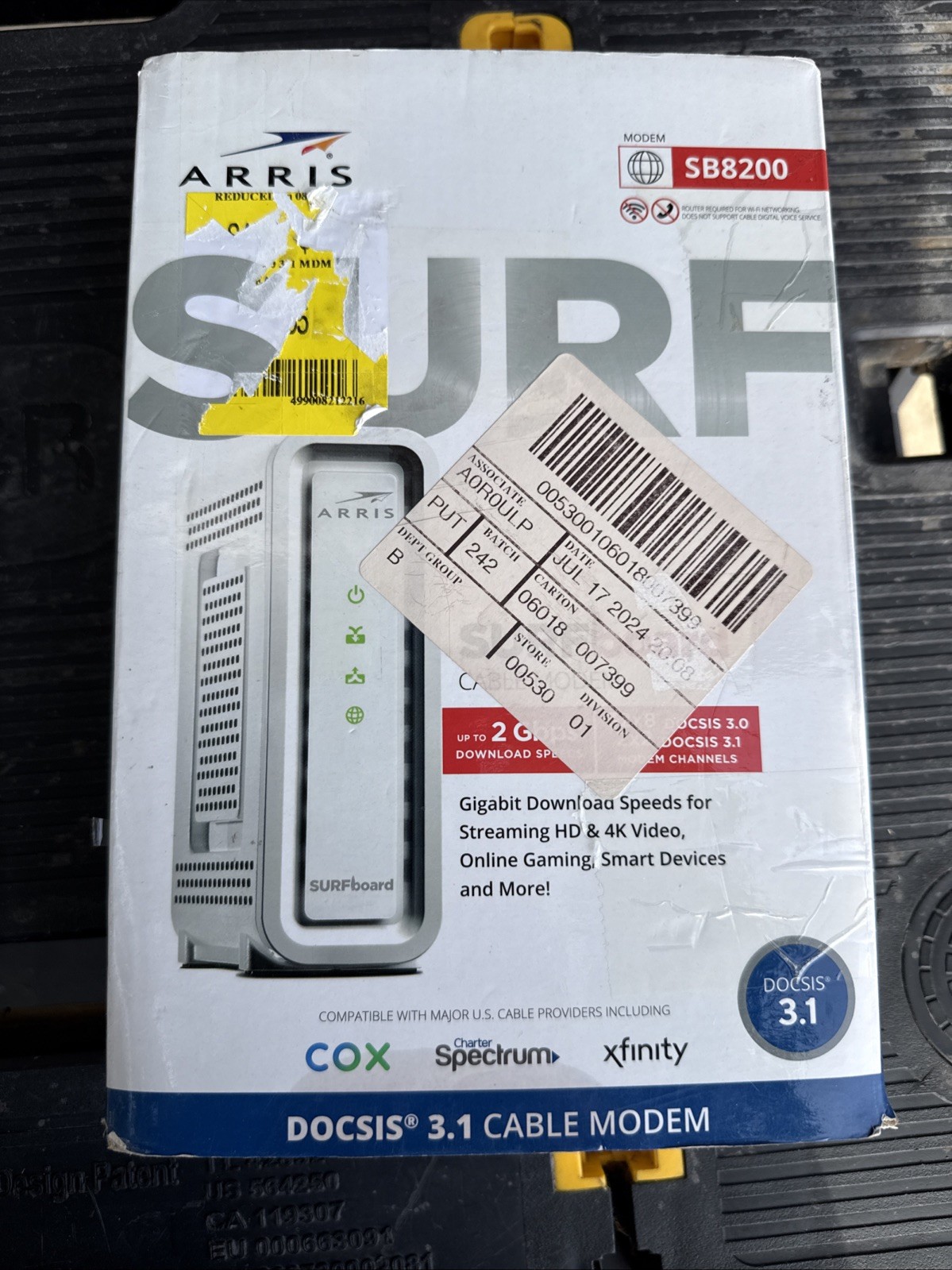 ARRIS (SB8200) – Cable Modem – Fast DOCSIS 3.1 32×8 Gigabit WiFi