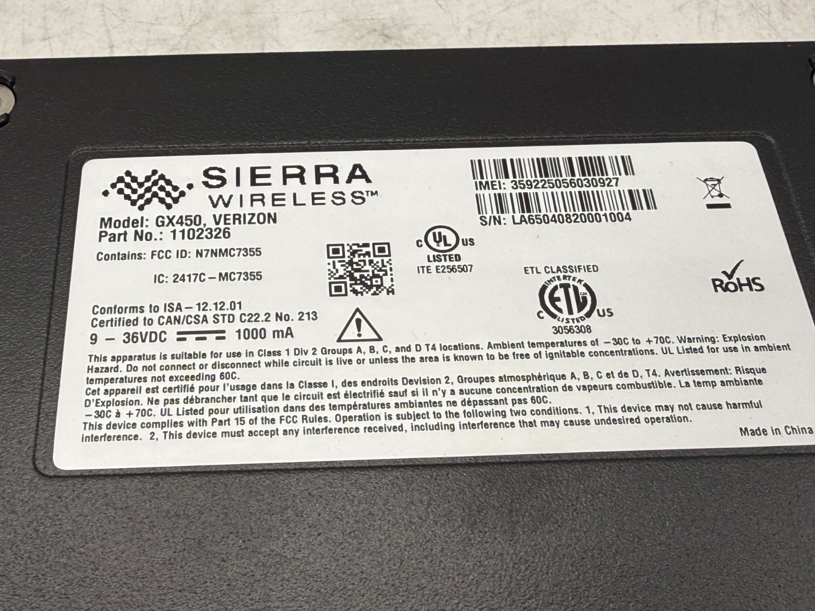Lot of 2 Sierra Wireless Airlink Gx450 Verizon Untested