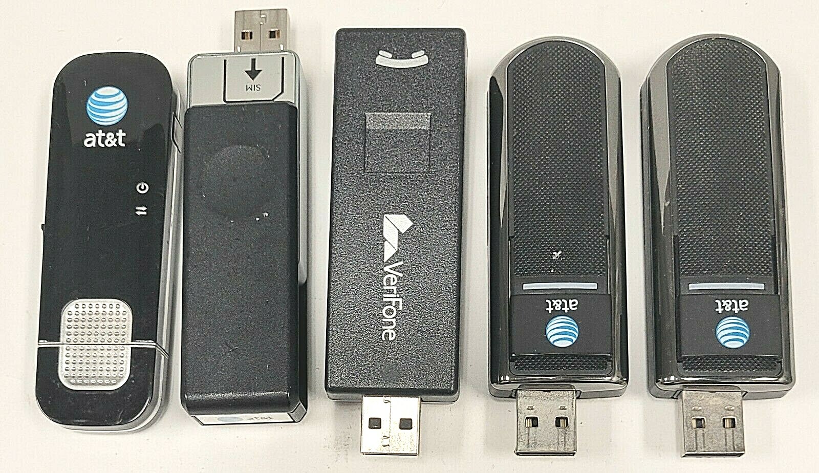 Lot of 5 – Mixed USB Modem – AT&T / VeriFone / SierraWireless / Option