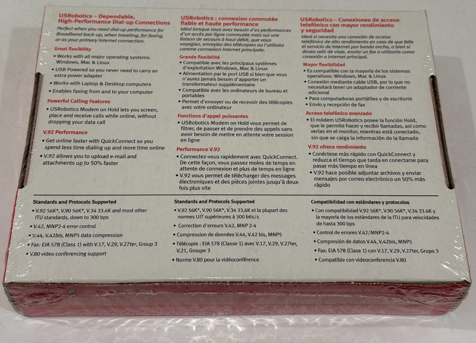 USRobotics 56K USB Modem High-Performance V.92 Model 5637 New Sealed In Box
