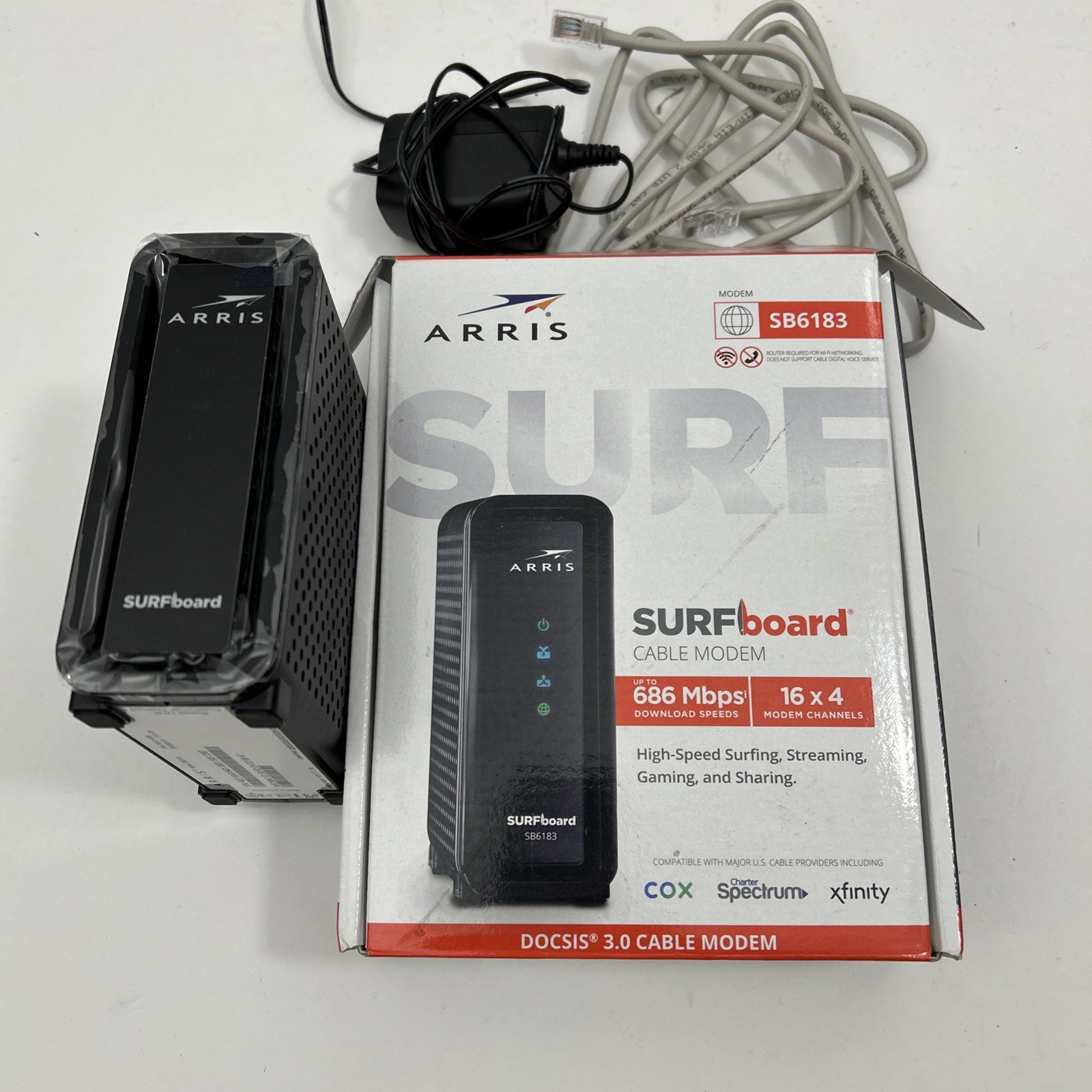 Arris Surfboard SB6183 Cable Modem 686 mbps Internet Xfinity 16×4 Docsis 3.0