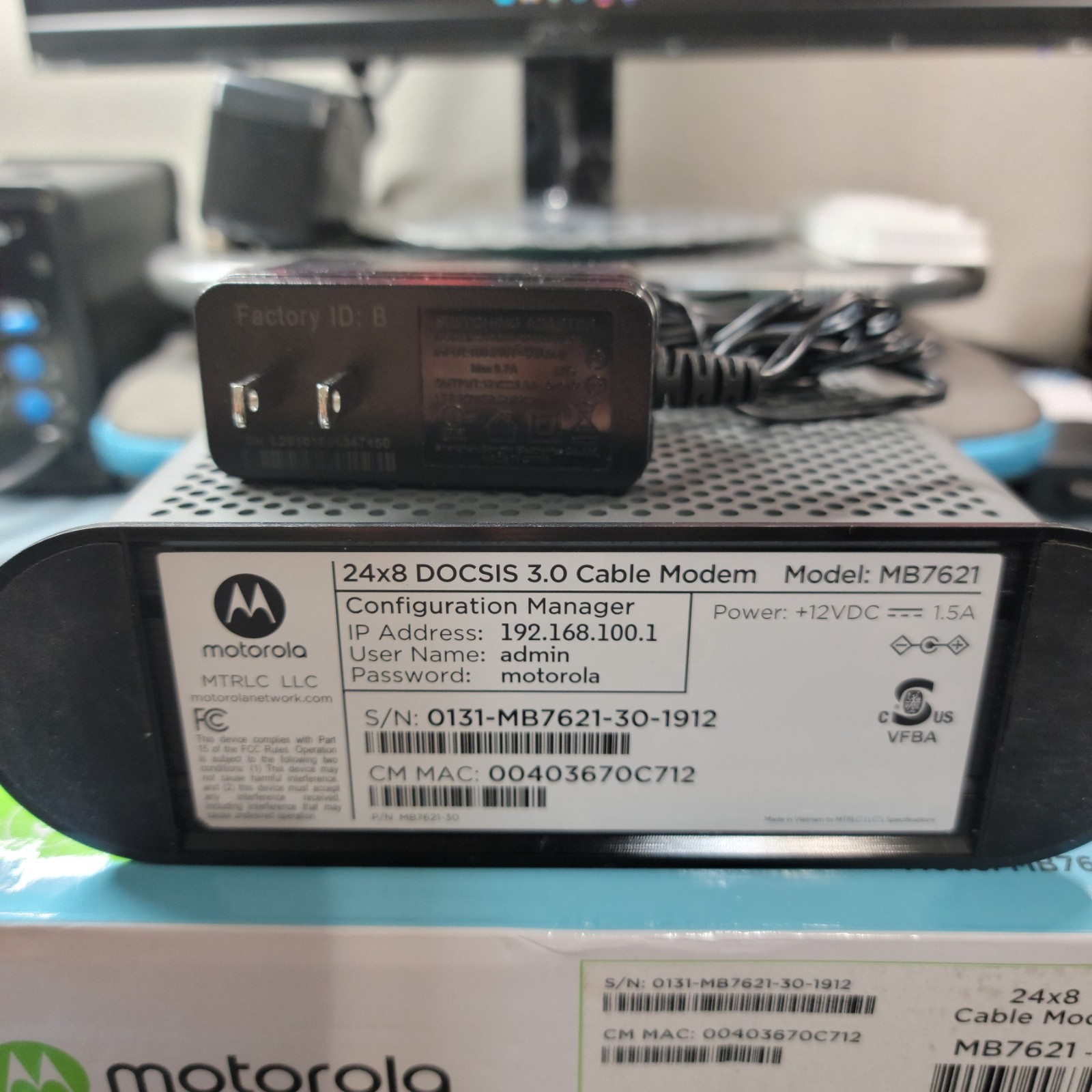 Motorola MB7621-10 1000 Mbps Modem