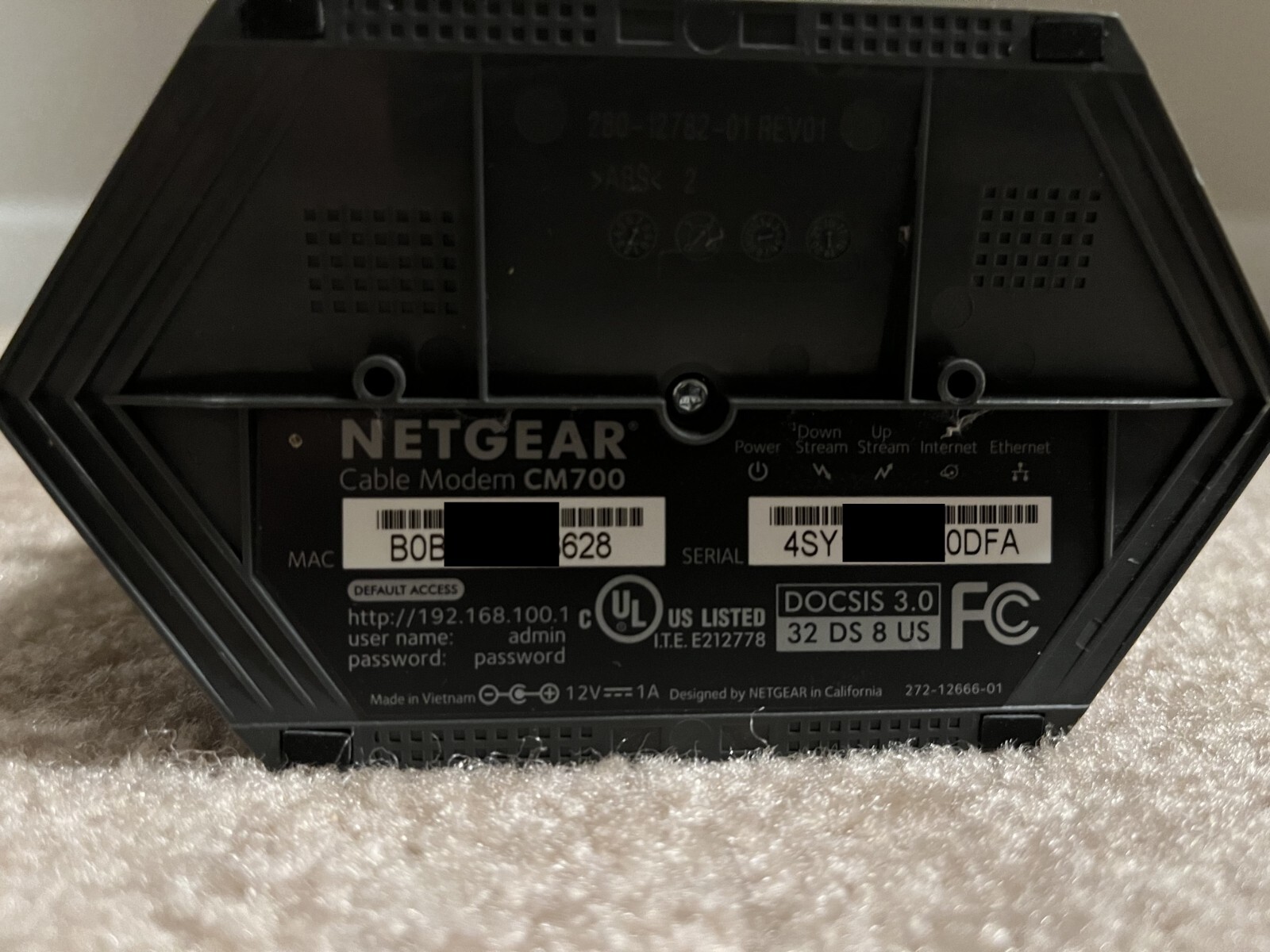 NETGEAR Cable Modem CM700 High Speed Cable Modem | DOCSIS 3.0 with Power Cord