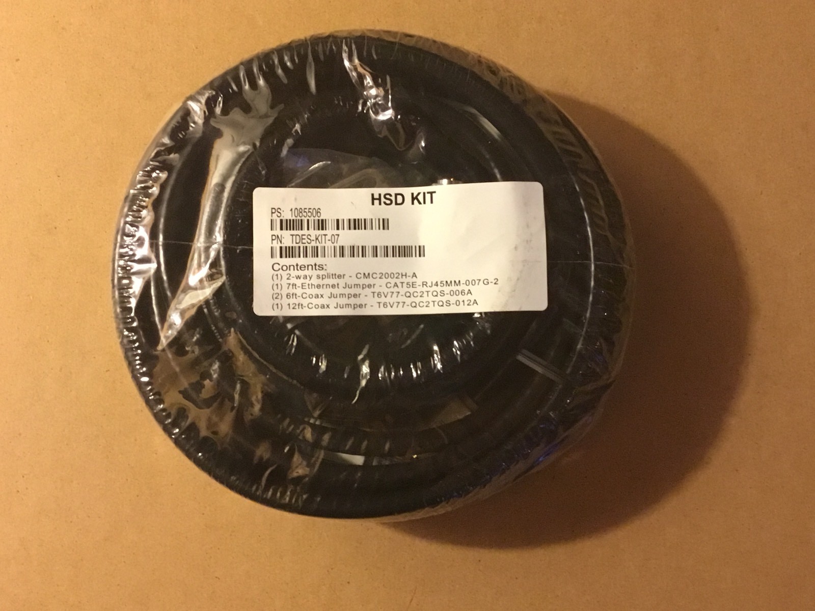 HSD Kit ( 7 ft Ethernet & 6 and 12 ft. Coax (jumpers) Cables plus a Splitter)