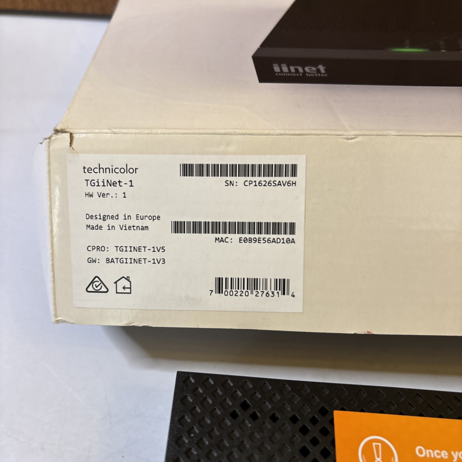 iiNet Technicolor Modem Wireless VoIP TGiinet-1 *Never Used*