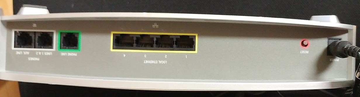 2wire gateway 3600hgv internet modem 4-port wireless router