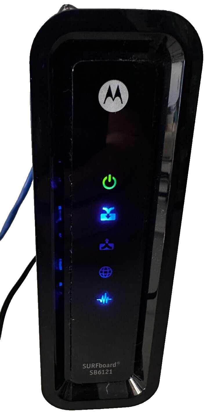 Motorola CABLE MODEM Surfboard SB6121 DOCSIS 3.0 Black USED