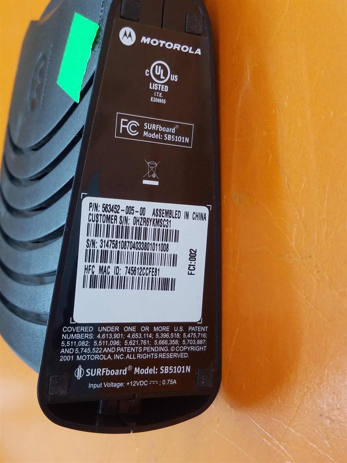 ⭐️⭐️⭐️⭐️⭐️ Motorola SB5101N Surfboard Cable Modem – (No Power Cable)