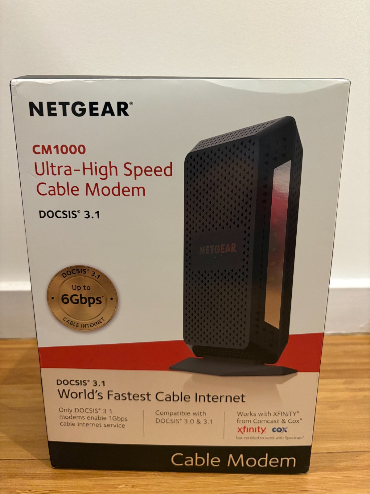 NETGEAR CM1000 Wired-Ethernet (RJ-45) Cable – CM1000100NAS (Black)