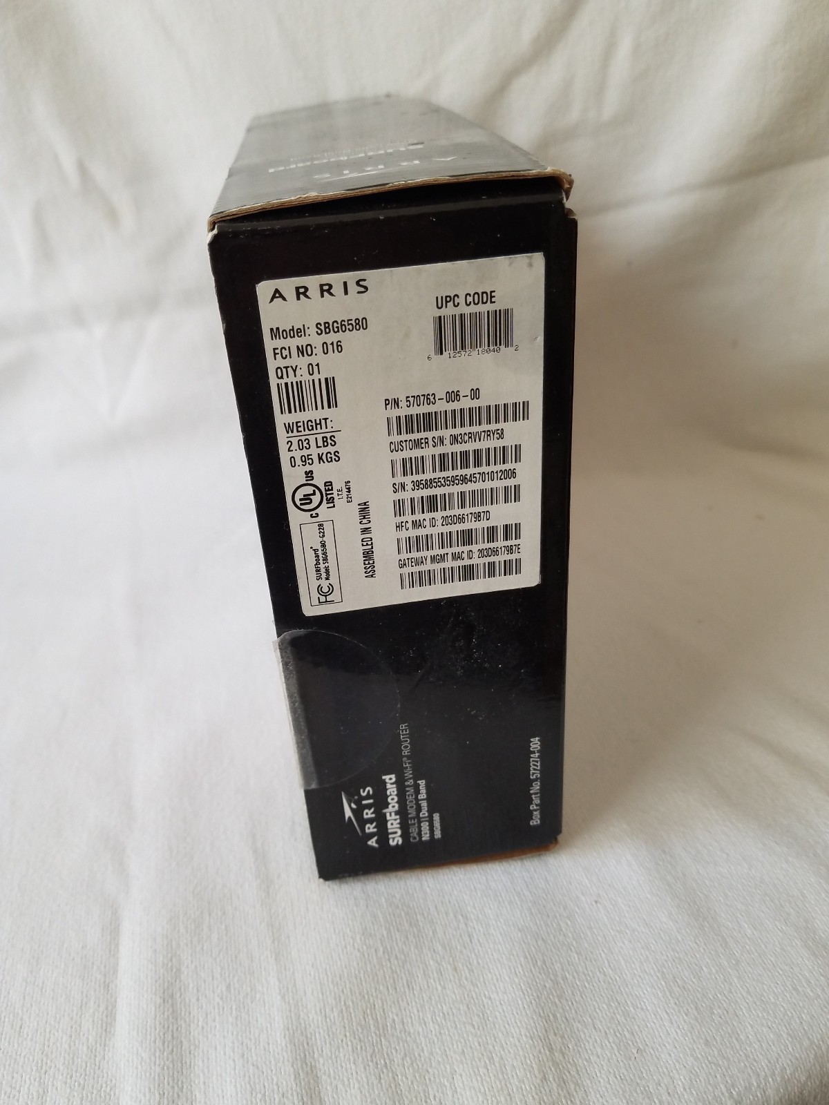 Arris Surfboard SBG6580 DOCSIS 3.0 Wireless Cable Modem Router Gateway ~ Tested
