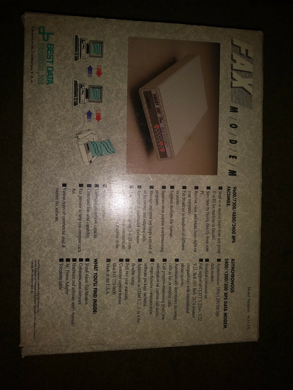 Macintosh IBM Computer Modem New Best Data 9648FX External Smart One For FAX USA