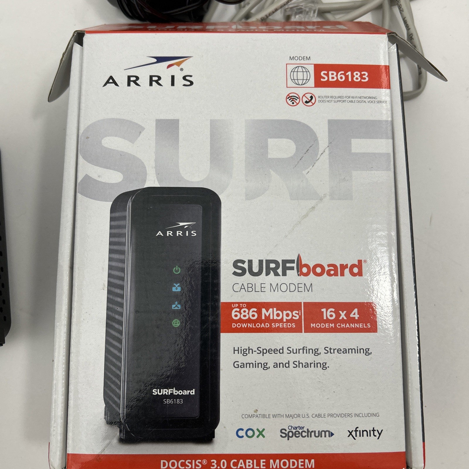 Arris Surfboard SB6183 Cable Modem 686 mbps Internet Xfinity 16×4 Docsis 3.0