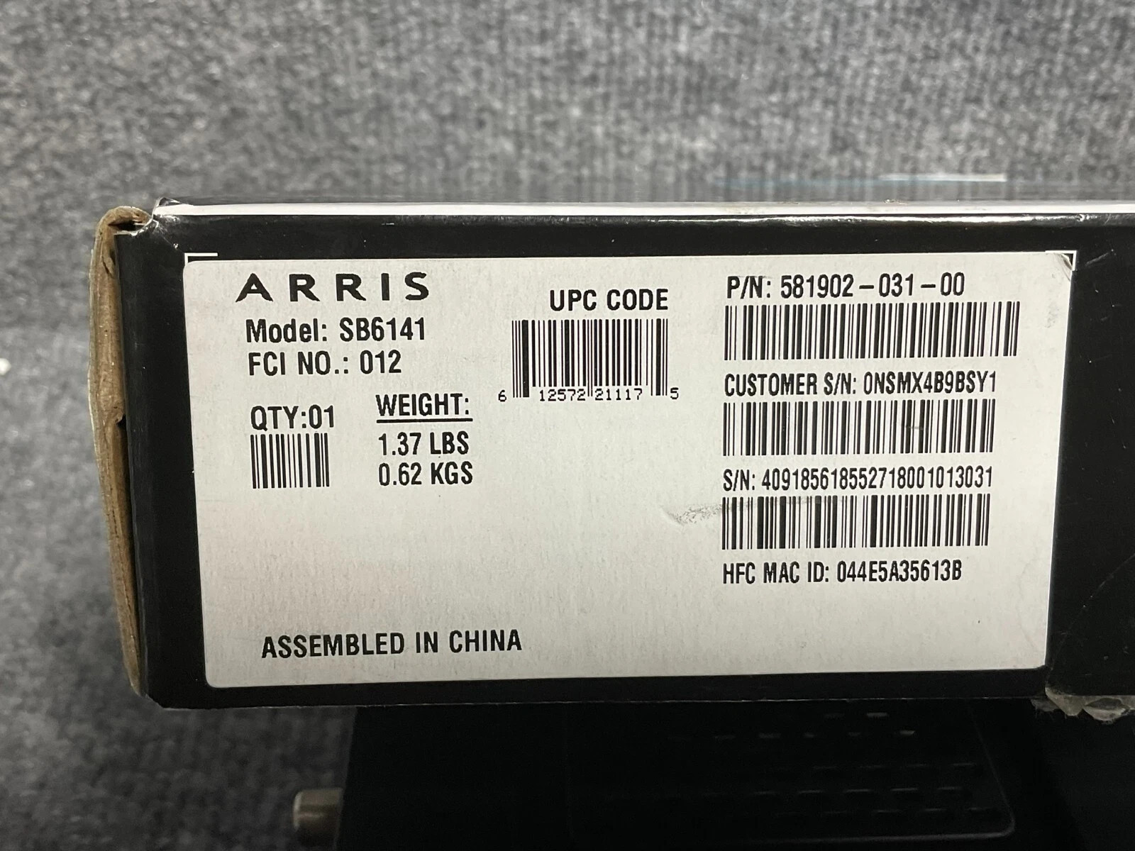 Motorola ARRIS SURFboard SB6141 Cable Modem DOCSIS 3.0 400 Series Used