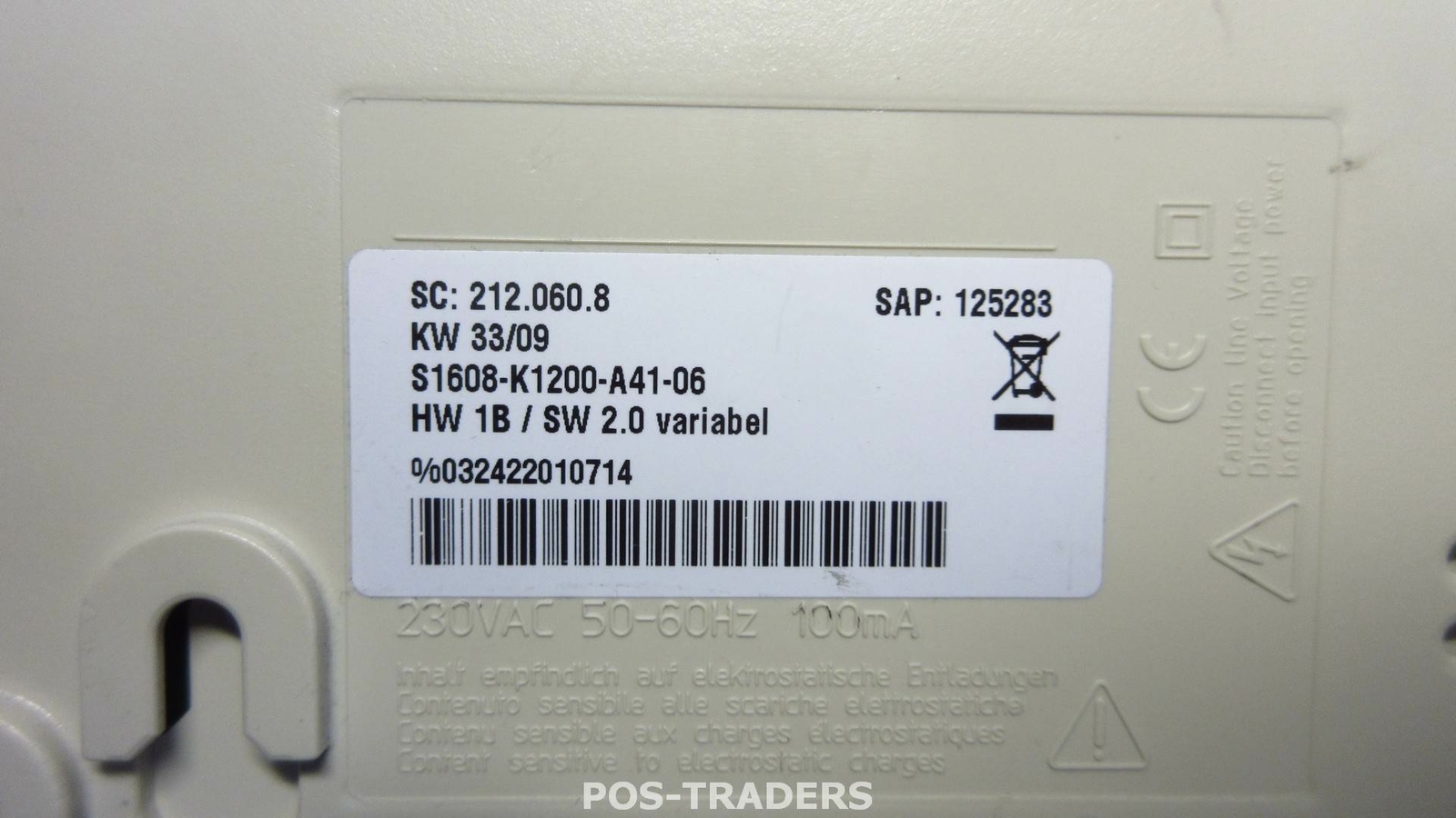 SWISSCOM ISDN-NT1+2A/B – KW 33/09 ST1608-K1200-A41-06 – – Excl PSU