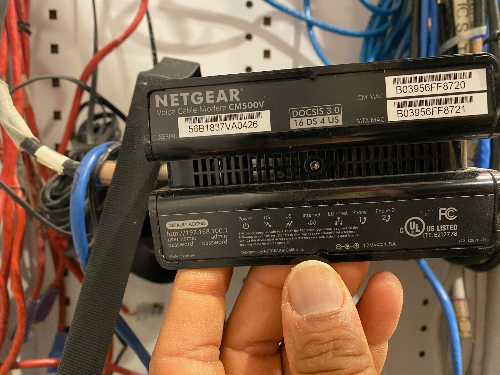 NETGEAR CM500V Cable Modem for Internet & Voice