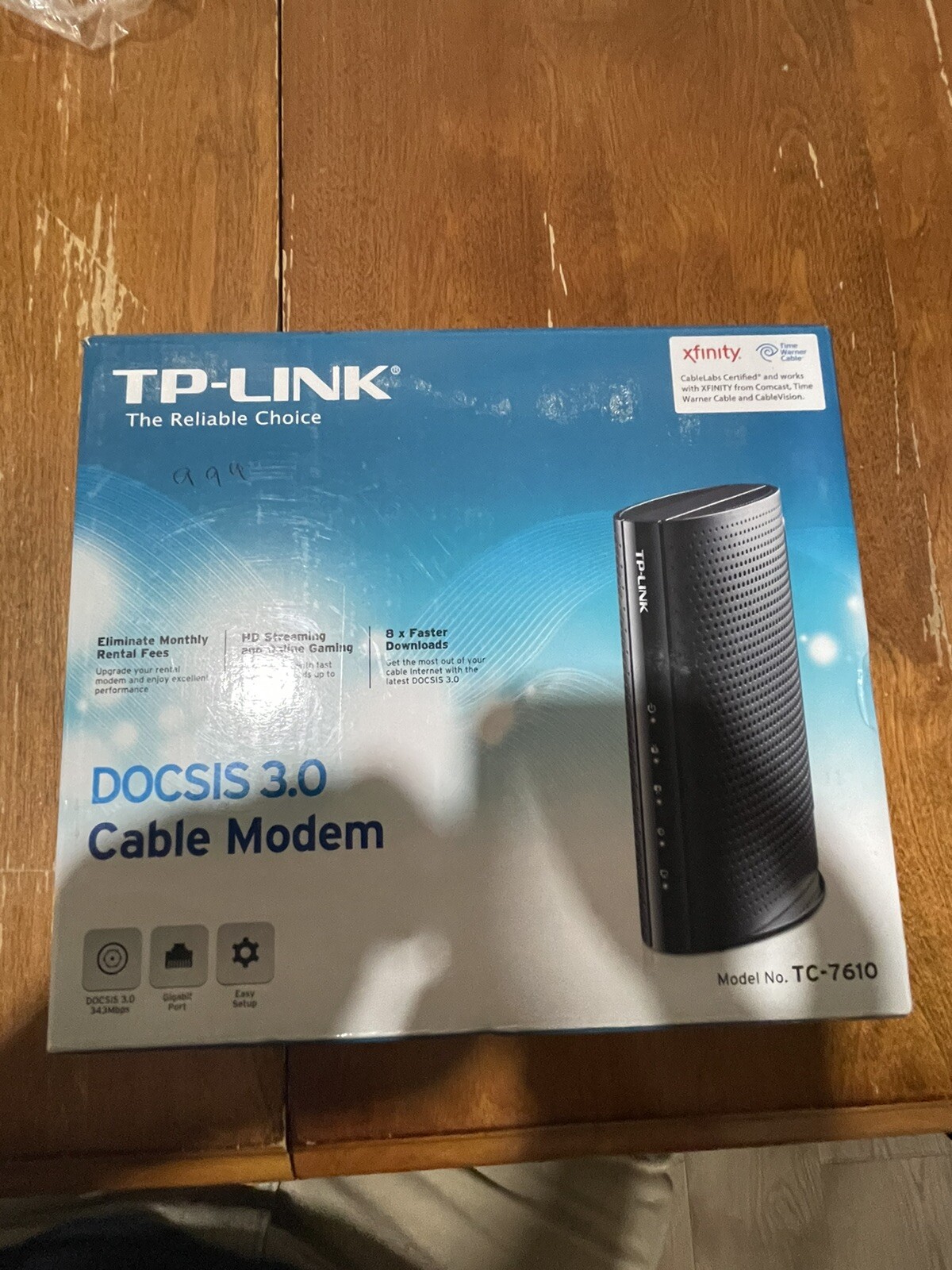 TP-LINK TC-7610 DOCSIS 3.0 (8×4) Cable Modem Comcast XFINITY Cox Spectrum