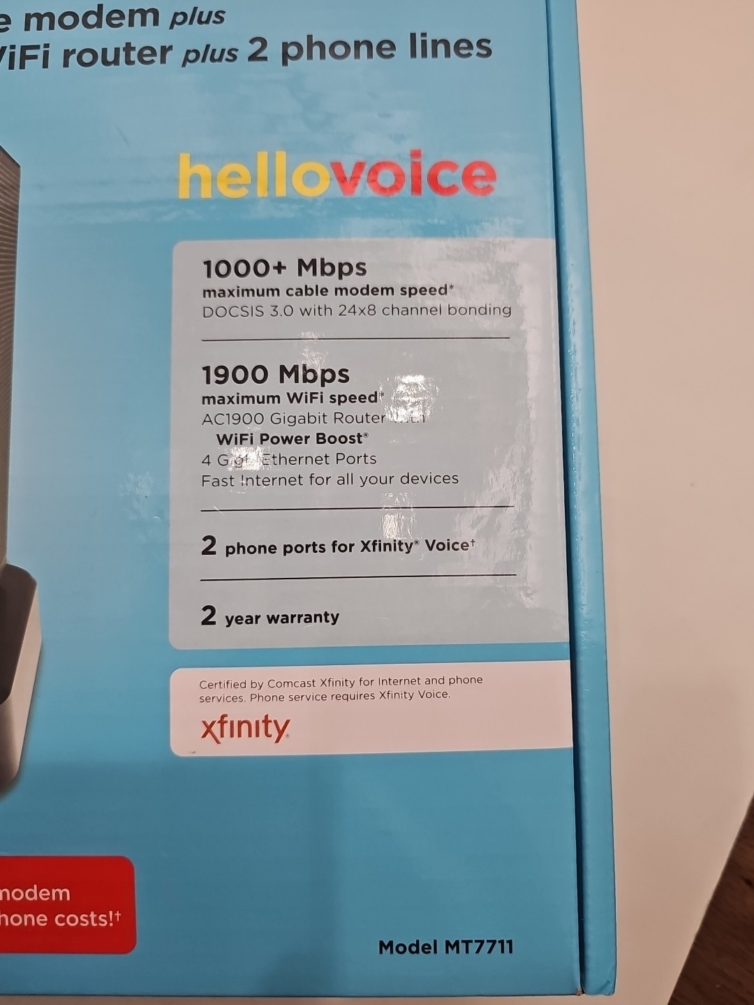 Motorola MT7711 24X8 Cable Modem and AC1900 Dual Band Wi-Fi Gigabit Router 2…