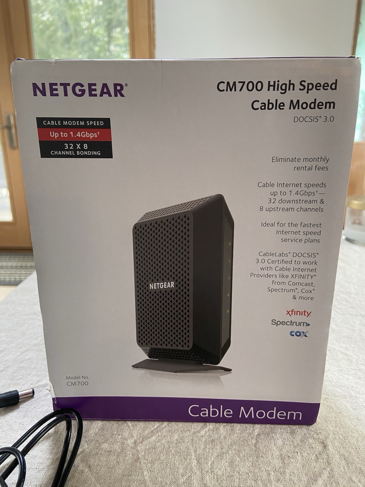 NETGEAR CM700-100NAS Cable Modem Speed To 800Mbps DOCSIS3.0 Xfinity Used Works