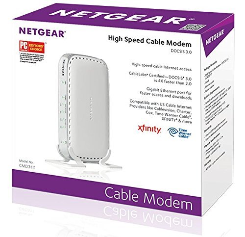 NETGEAR Renewed CMD31T-100NAR (4×4) Cable Modem – Cox, Cablevision