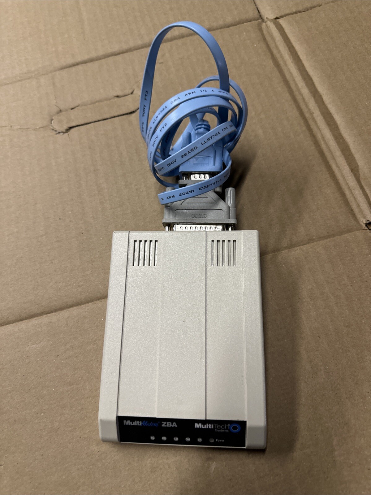 MultiTech MultiModem ZBA V.92 External Data Fax Modem 56K MT9234ZBA Tested Works