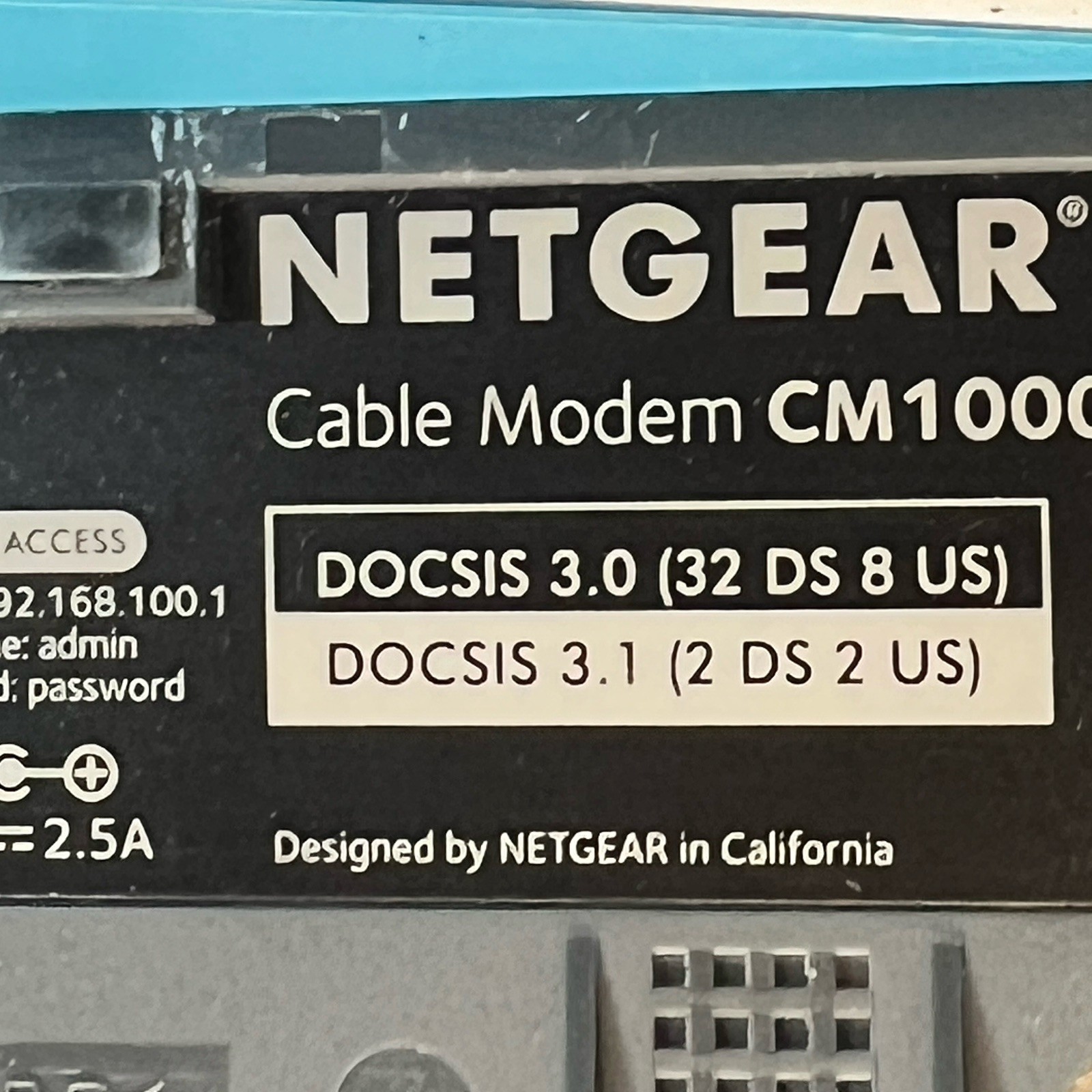 Netgear CM1000 Ultra-High Speed Cable Modem – DOCSIS 3.0 CM1000-100NAS
