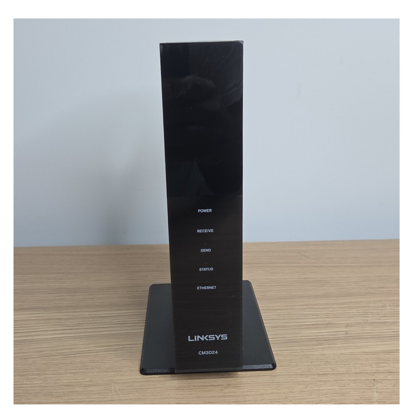 Linksys CM3024 Cable Modem Black with Power Adapter Ethernet Cable RJ-45 Port