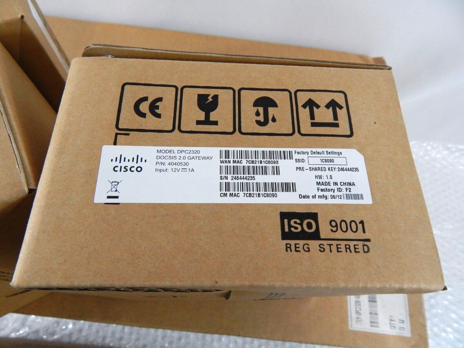 CISCO- DPC2320 CABLE MODEM WIRELESS ROUTER – 2.0 GATEWAY ETHERNET BOX OF 10 NEW