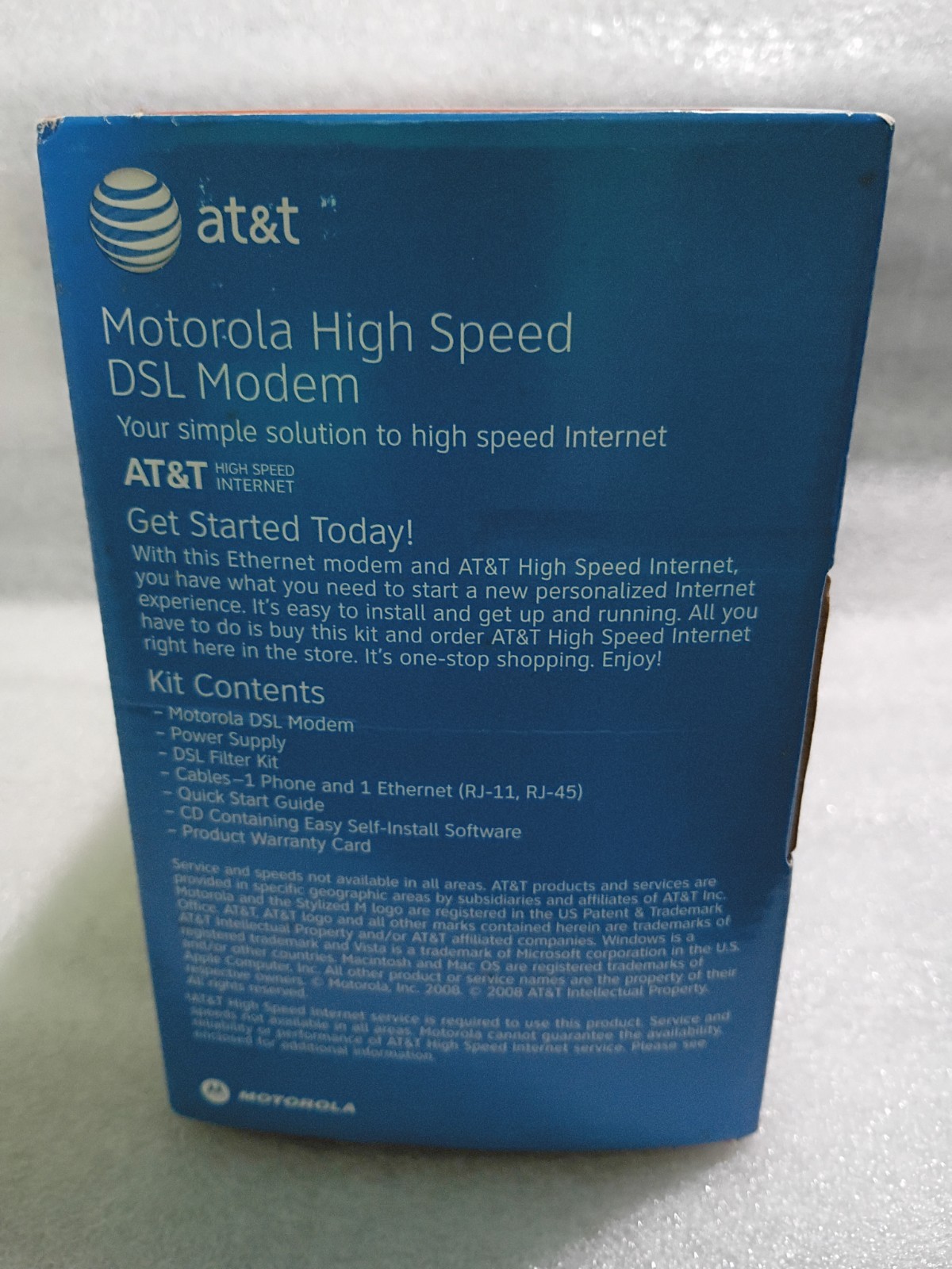 Motorola 2210-02-1006 High Speed Internet DSL Modem, Power Supply Adapter