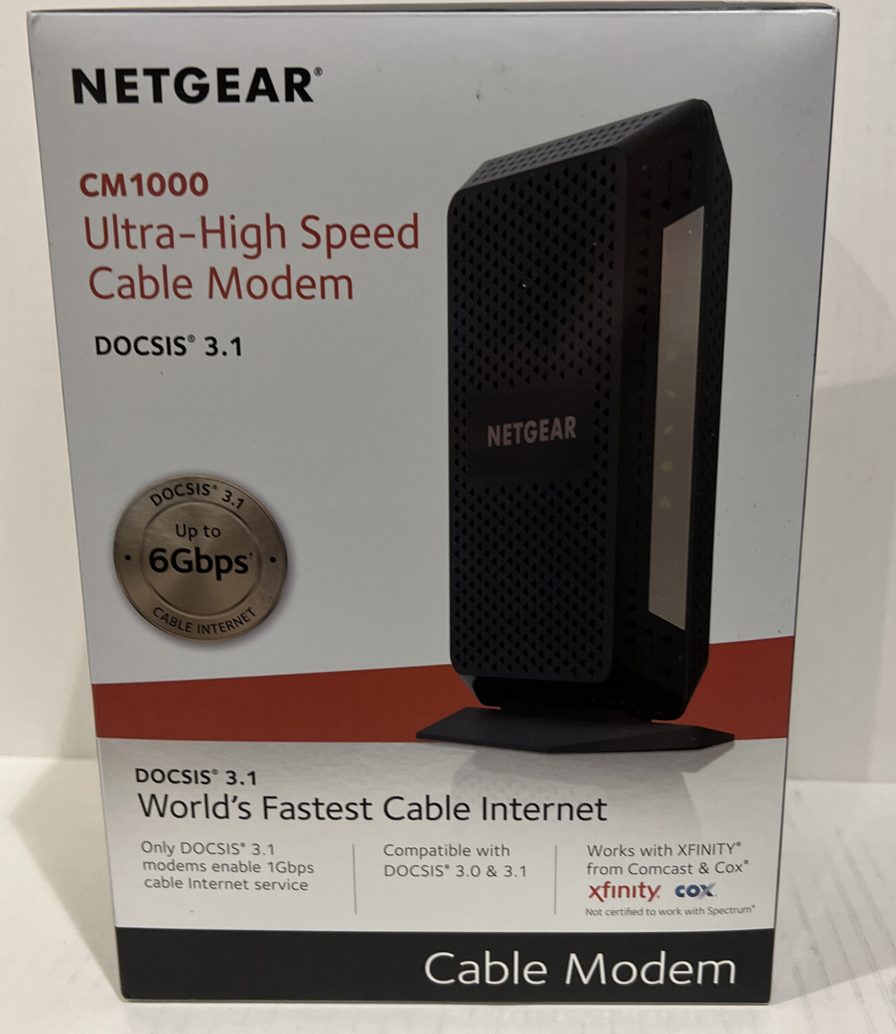 NETGEAR CM1000 DOCSIS 1000Mbps Cable Modem (CM1000-1AZNAS)