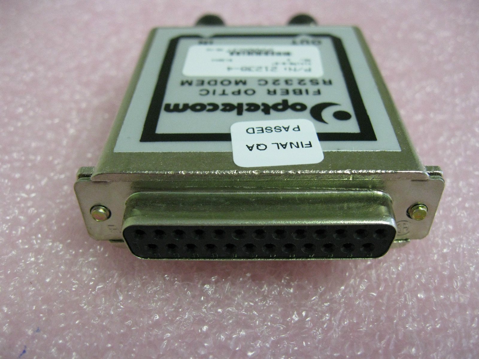 OPTELECOM 21238-4 FIBER OPTIC RS232C MODEM 4141AS-S-ST