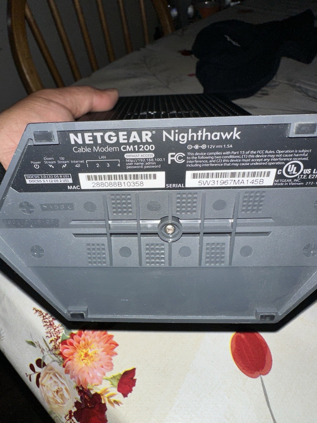 NETGEAR CM1200-100NAR Nighthawk DOCSIS 3.1 Multi-Gig Cable Modem