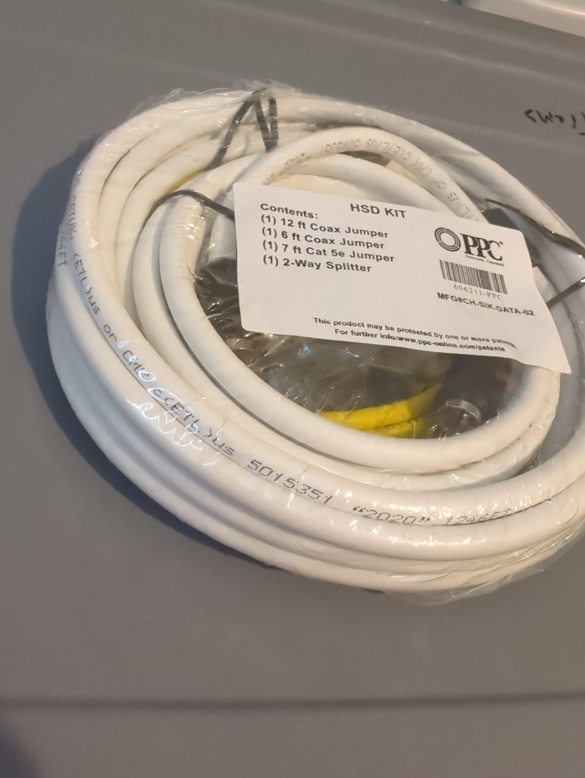 💥 PPC HSD Kit Coax Jumper 12-Ft 606211-PPC Brand New