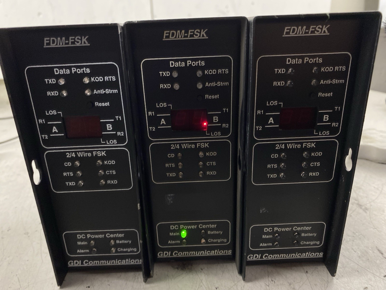 LOT OF 3 GDI Communications FDM-FSK Fiber Optic Modem