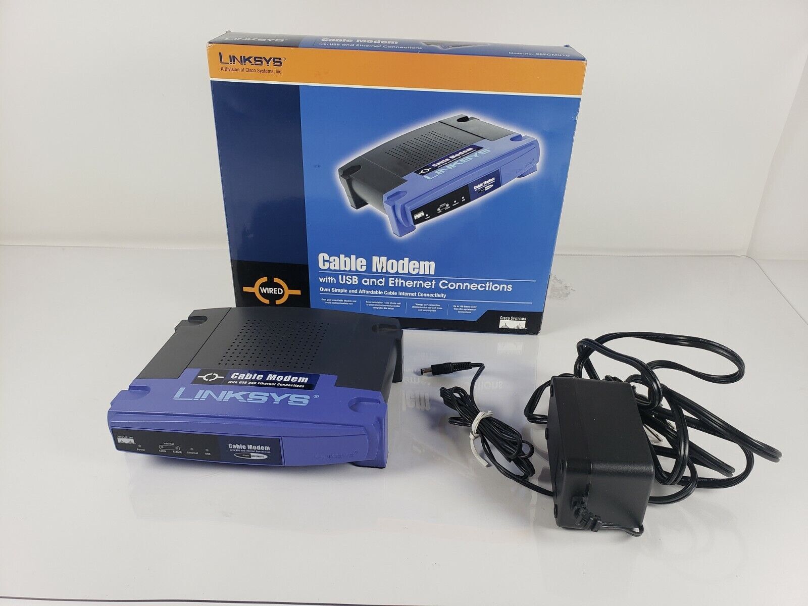 Linksys BEFCMU10 Ver.3 Cable Modem w/ USB & Ethernet Connections 42.88 Mbps
