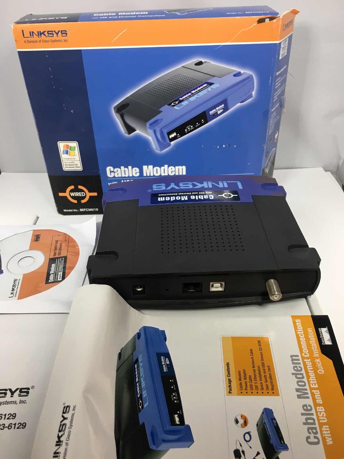 Linksys Cable Modem BEFCMU10 42.88 Mbps New Open Box