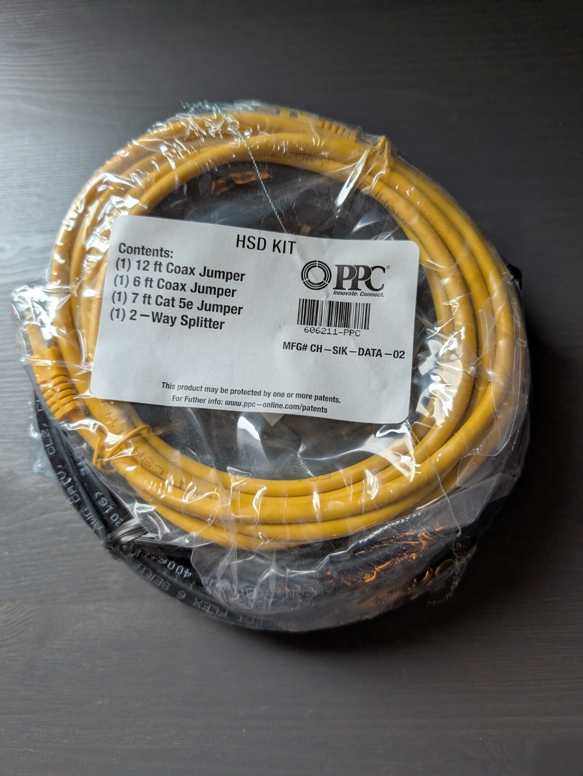 PPC HSD Kit 12ft Coax Jumper 606211-PPC Networking / Coaxial Cabling Kit