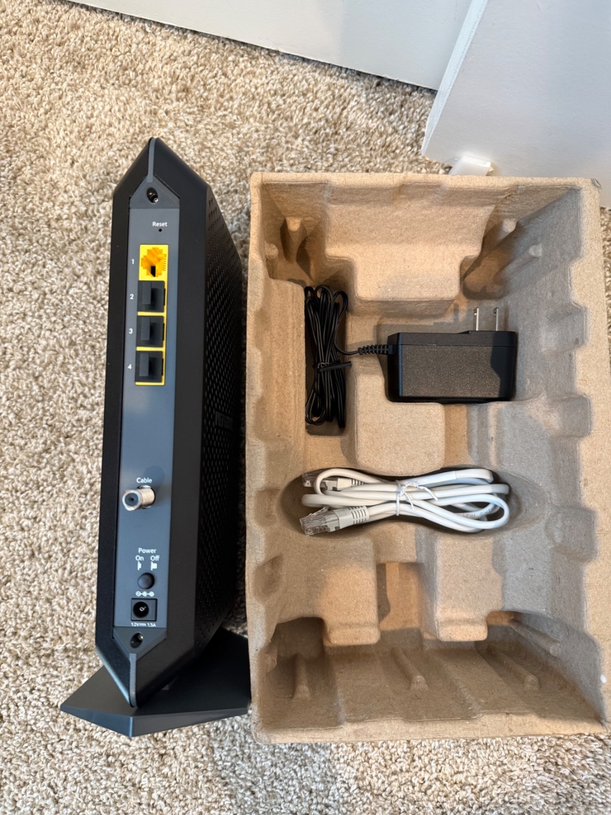 NETGEAR Nighthawk CM1200 DOCSIS 3.1 Multi-Gig Speed Cable Modem Ethernet Black