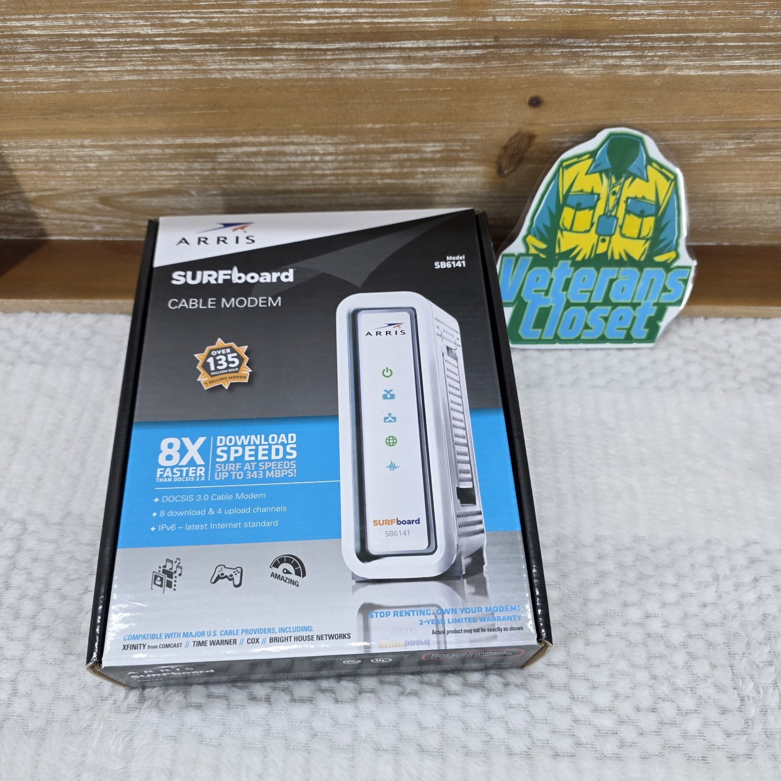 ARRIS Motorola Surfboard SB6141 DOCSIS 3.0 Cable Modem New Open Box