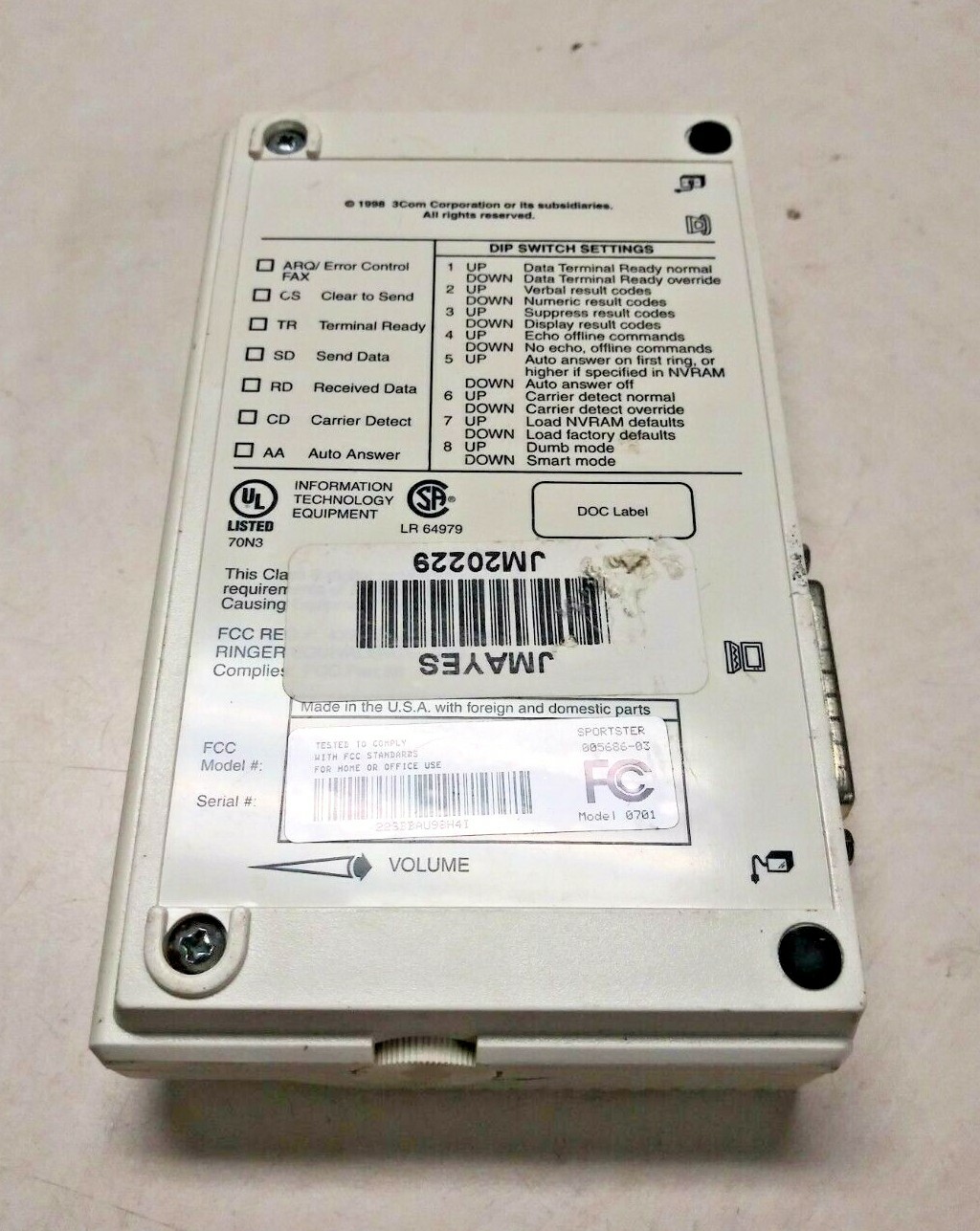 3Com USRobotics Fax Modem 5686 (005686-03)