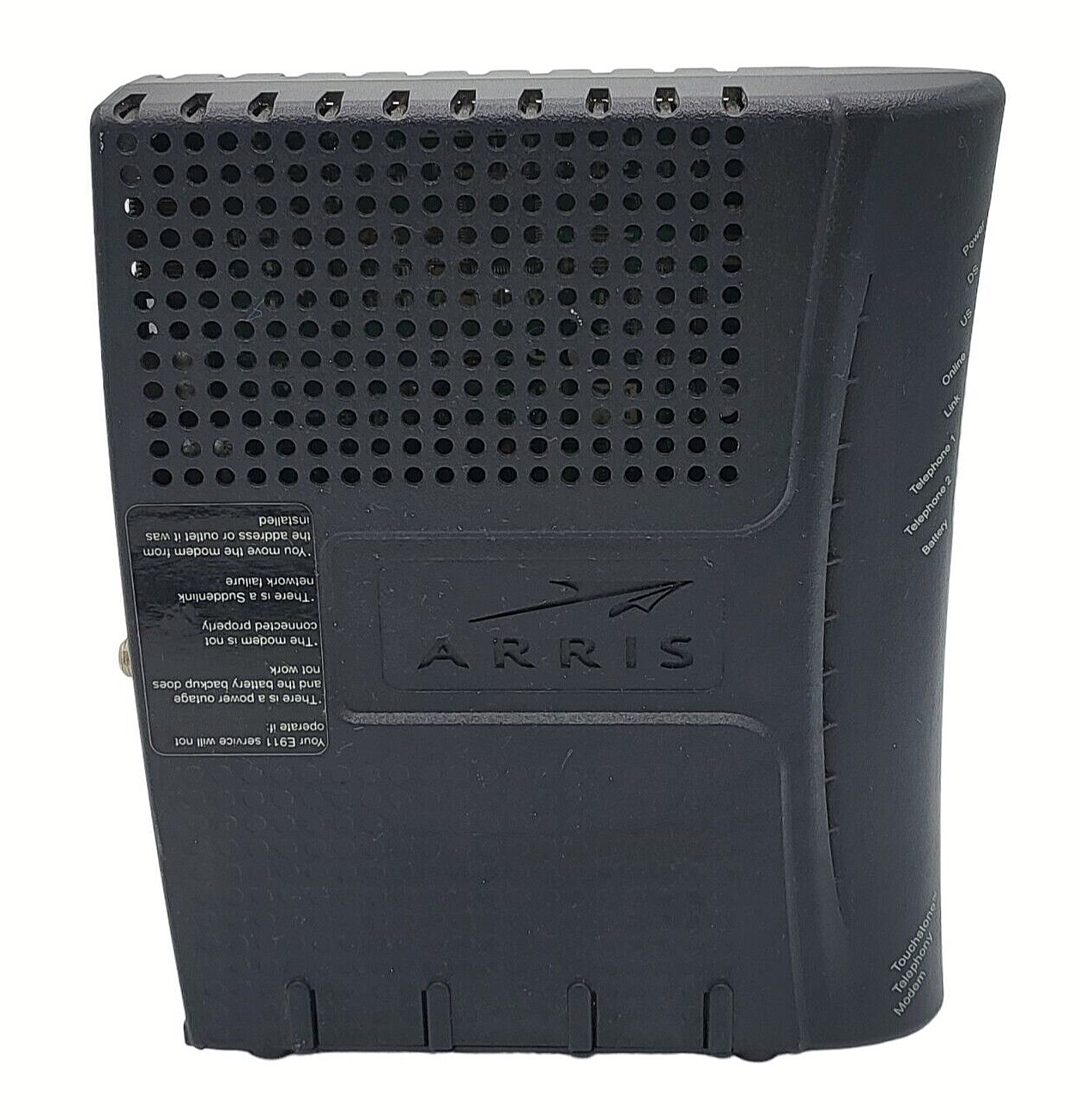Arris Wireless Telephony Modem Model TM502G Black