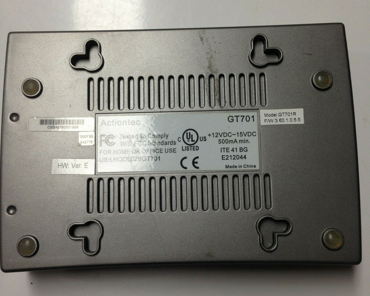 Actiontec USB Ethernet DSL Modem GT701R 