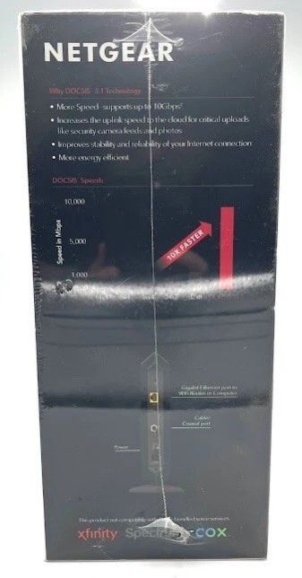 NETGEAR CM1000 Ultra-High Speed Cable Modem, 100NAS DOCSIS 3.1 Gigabit **NEW**