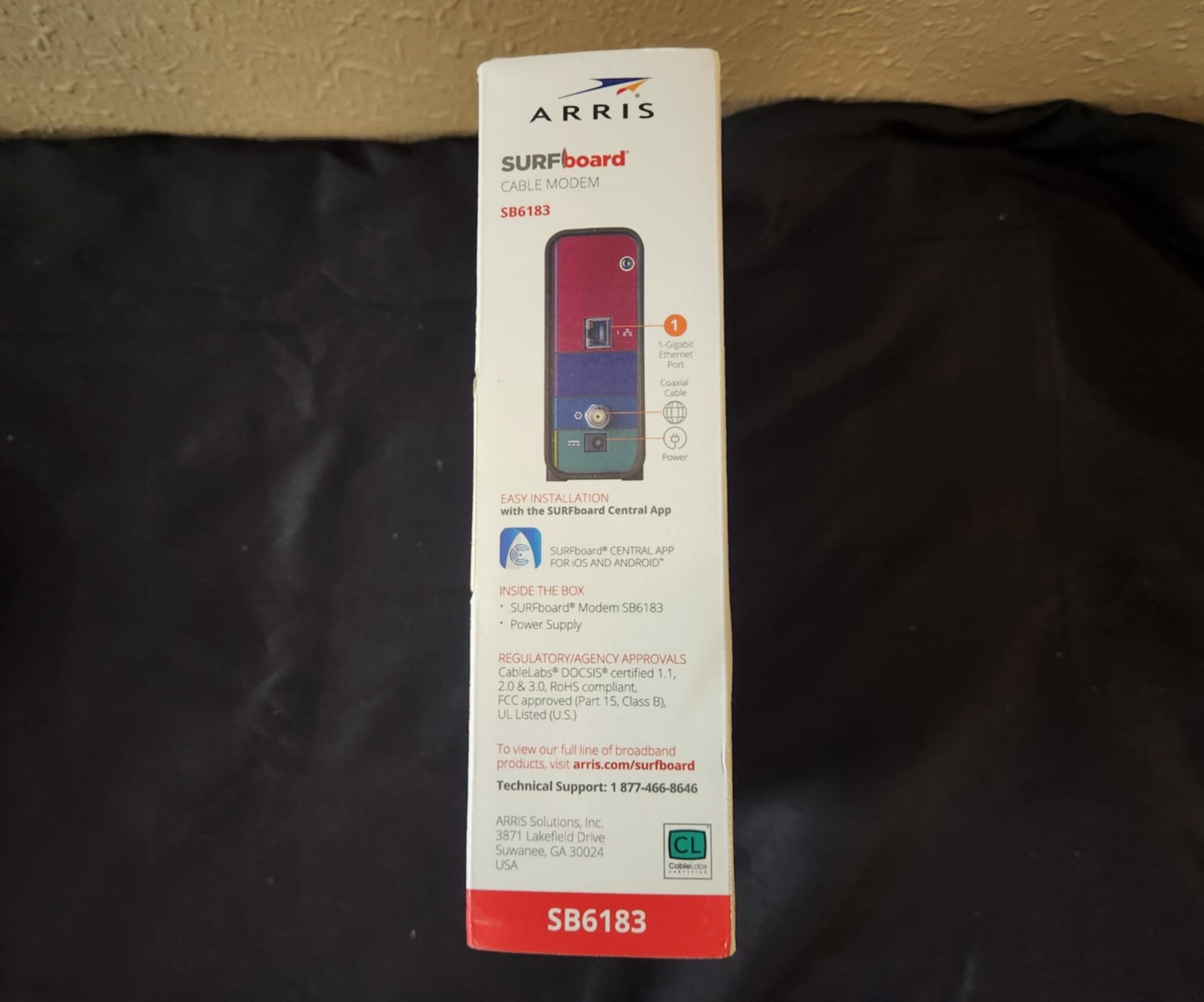 ARRIS SURFboard (16×4) DOCSIS 3.0 Cable Modem SB6183 Black New