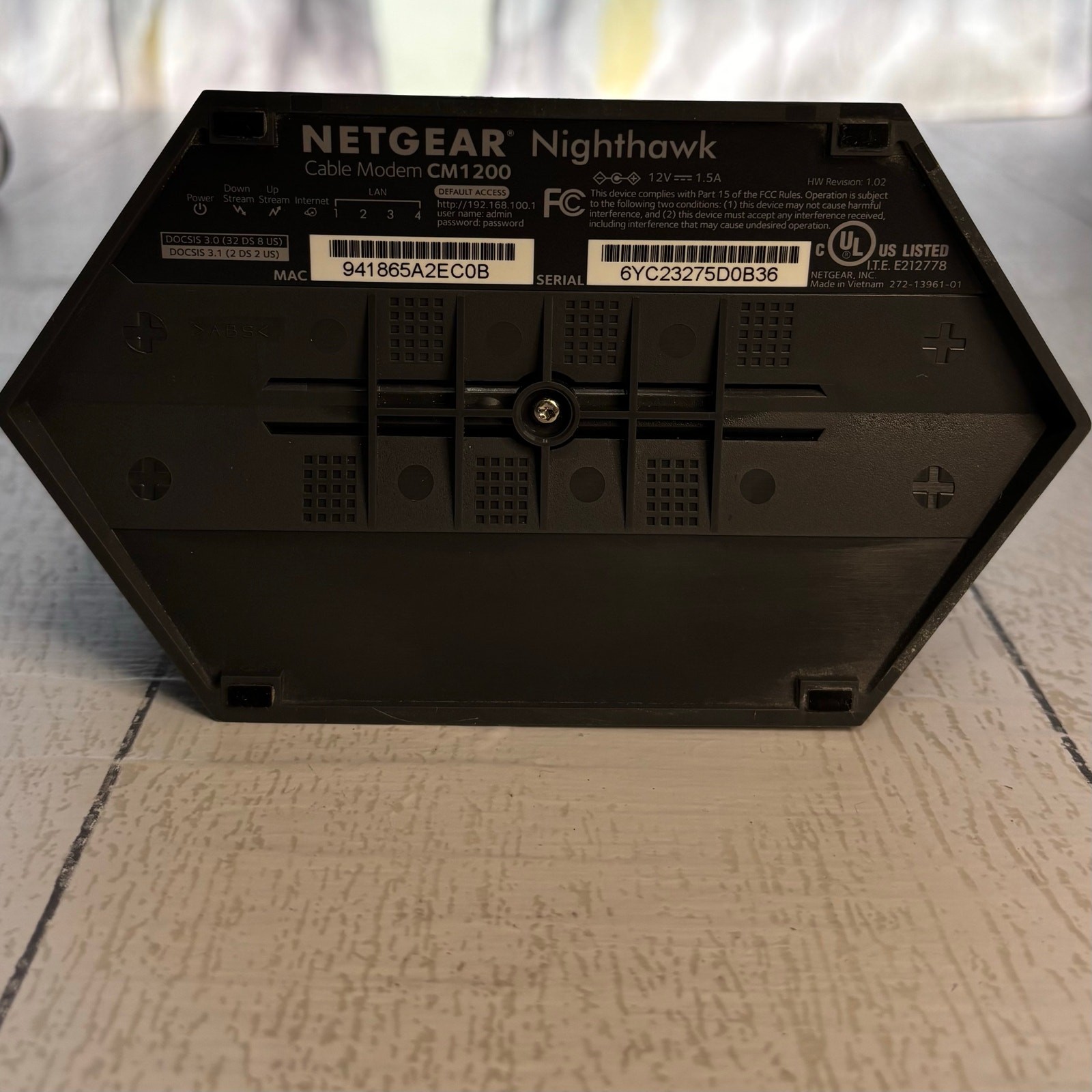 Netgear Nighthawk CM1200 Multi-Gig DOCSIS 3.1 Cable Modem