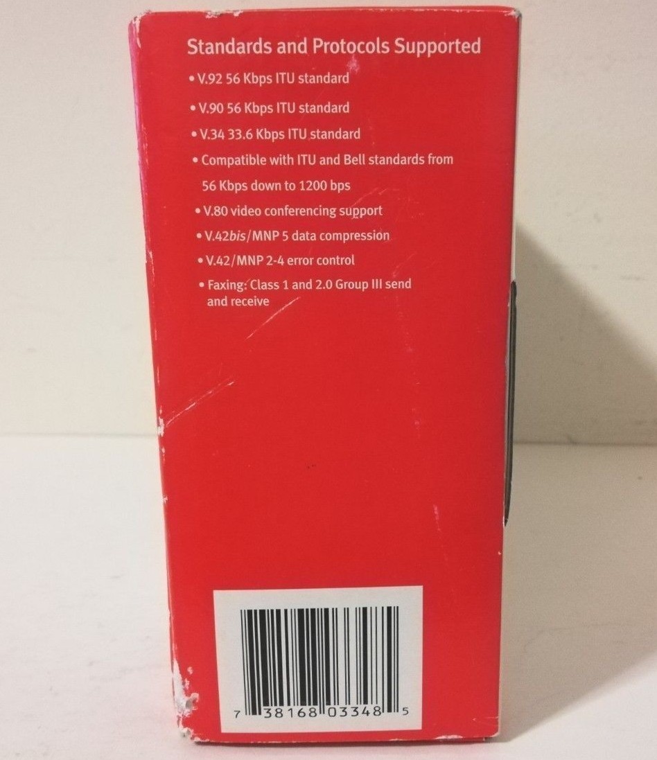 US Robotics USR5686E 56K External FaxModem w/ V.92 & V.90 Standard Technologies